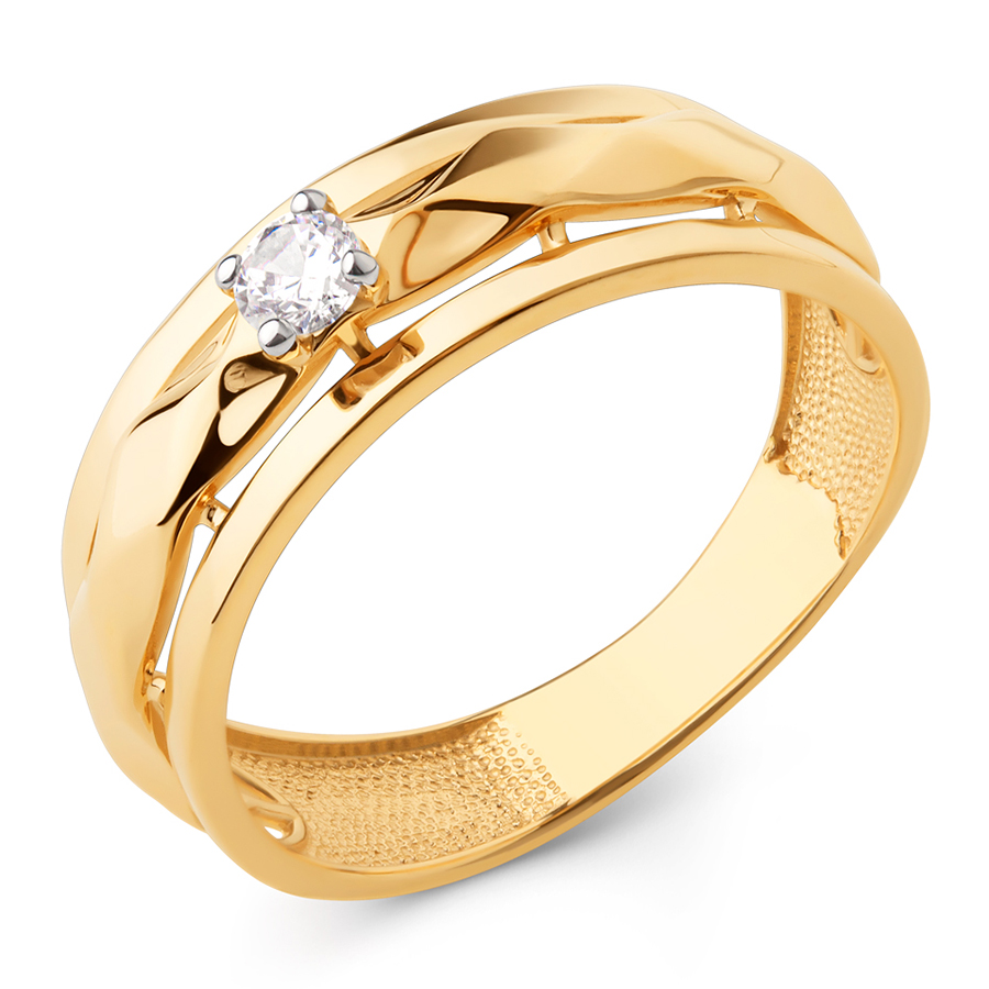 Кольцо, золото, фианит, 027571-4102